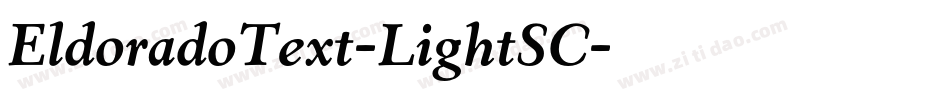 EldoradoText-LightSC字体转换