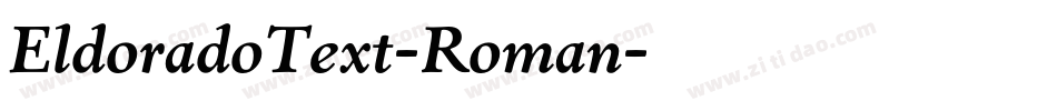 EldoradoText-Roman字体转换