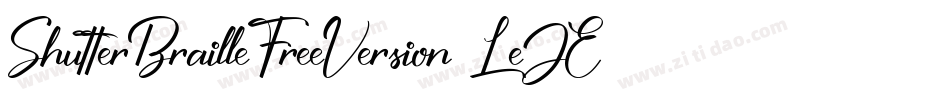 ShutterBrailleFreeVersion-LeJE字体转换 ShutterBrailleFreeVersion-LeJE字体转换