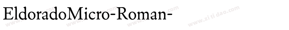EldoradoMicro-Roman字体转换