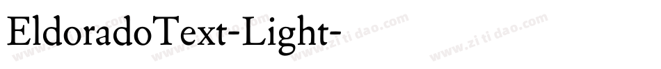 EldoradoText-Light字体转换