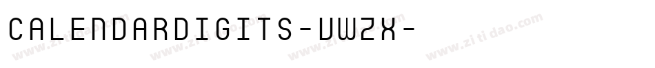 Calendardigits-VWzx字体转换