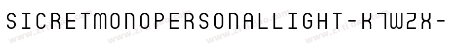 Sicretmonopersonallight-K7WZX字体转换