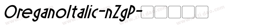 OreganoItalic-nZgP字体转换