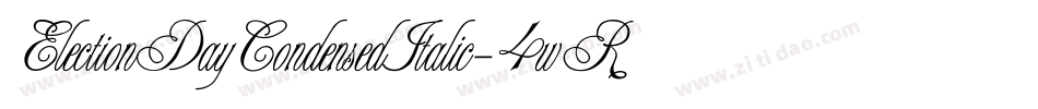 ElectionDayCondensedItalic-4wRW字体转换