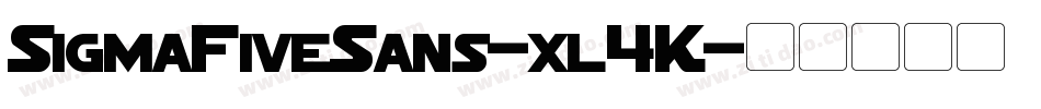 SigmaFiveSans-xl4K字体转换