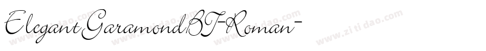 ElegantGaramondBT-Roman字体转换