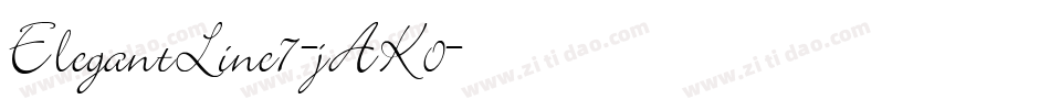 ElegantLine7-jAK0字体转换