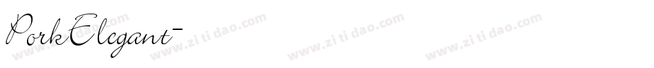 PorkElegant字体转换