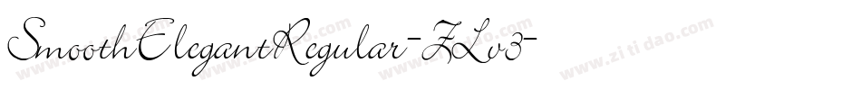 SmoothElegantRegular-ZLv3字体转换