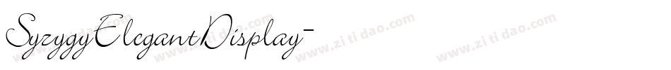 SyzygyElegantDisplay字体转换
