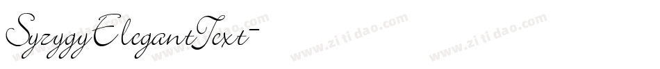 SyzygyElegantText字体转换