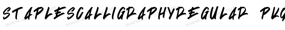 StaplesCalligraphyRegular-PKq07字体转换