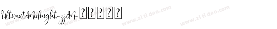 UltimateMidnight-yj0M字体转换