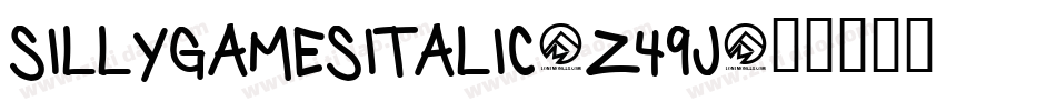 SillyGamesItalic-Z49J字体转换