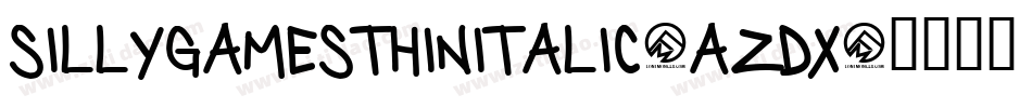 SillyGamesThinItalic-aZdx字体转换