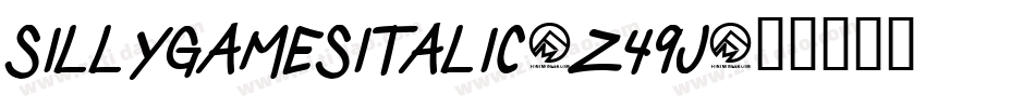 SillyGamesItalic-Z49J字体转换