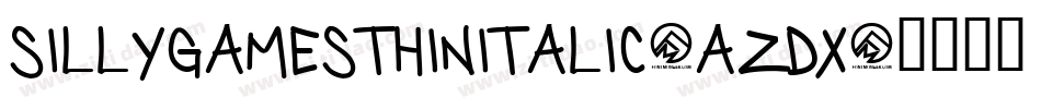 SillyGamesThinItalic-aZdx字体转换