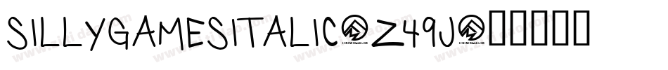 SillyGamesItalic-Z49J字体转换