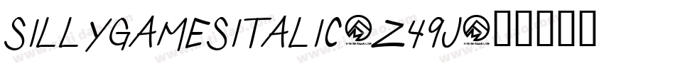 SillyGamesItalic-Z49J字体转换