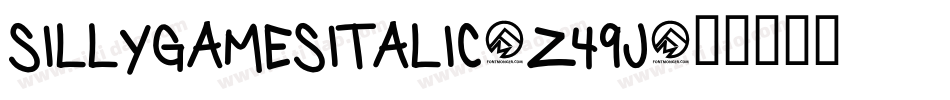 SillyGamesItalic-Z49J字体转换