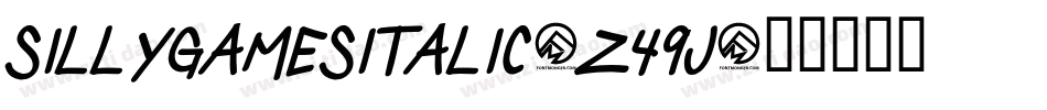 SillyGamesItalic-Z49J字体转换