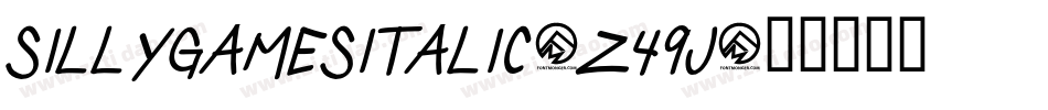 SillyGamesItalic-Z49J字体转换