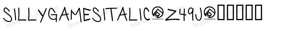 SillyGamesItalic-Z49J字体转换