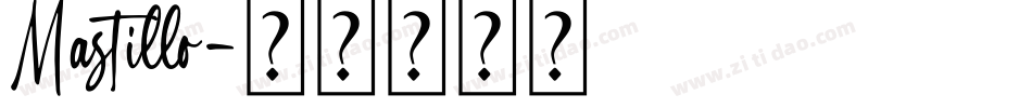 Mastillo字体转换