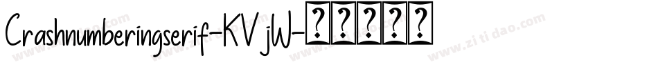 Crashnumberingserif-KVjW字体转换