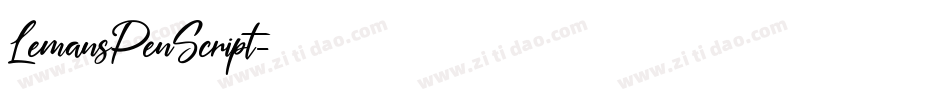 LemansPenScript字体转换