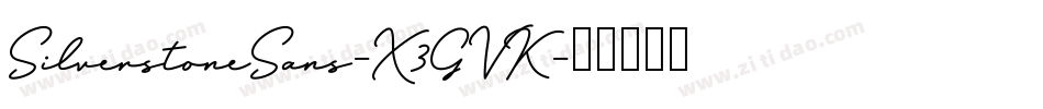 SilverstoneSans-X3GVK字体转换