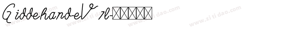 Giddehand-eV7l字体转换
