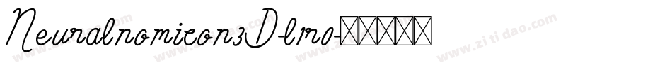 Neuralnomicon3D-l1r0字体转换