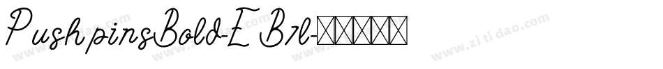 PushpinsBold-EB7l字体转换