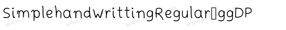 SimplehandwrittingRegular-ggDP字体转换