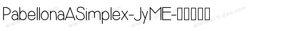 PabellonaASimplex-JyME字体转换