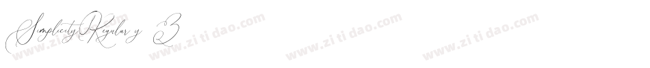 SimplicityRegular-y47Z字体转换
