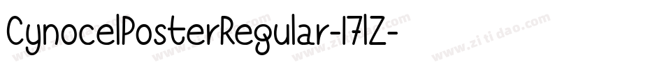 CynocelPosterRegular-17lZ字体转换