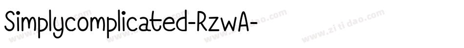 Simplycomplicated-RzwA字体转换