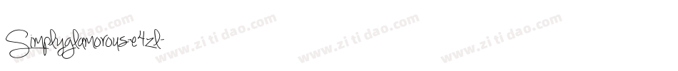 Simplyglamorous-e4zl字体转换