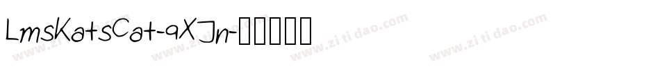 LmsKatsCat-9XJn字体转换