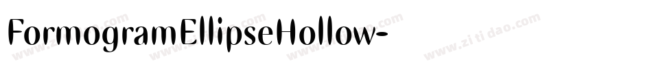 FormogramEllipseHollow字体转换