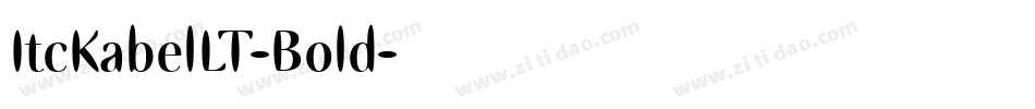 ItcKabelLT-Bold字体转换