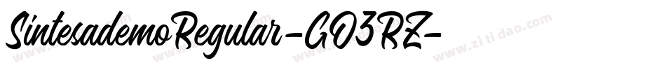 SintesademoRegular-GO3RZ字体转换