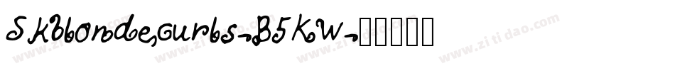 Skblondecurls-B5Kw字体转换