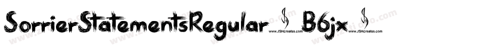 SorrierStatementsRegular-B6jx字体转换