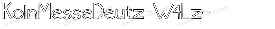 KolnMesseDeutz-W4Lz字体转换