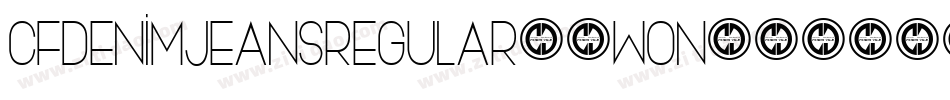 CfDenimJeansRegular-8wOn字体转换