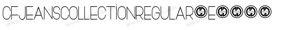 CfJeansCollectionRegular-E874字体转换